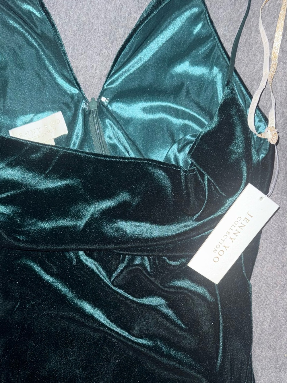 Jenny Yoo Sullivan Maternity Gown Women’s Size 10 Stretch Velvet Maxi Dress - Picture 4 of 10